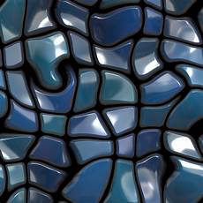 Blue Mosaic Lamp