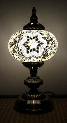 White Turkish Lamp