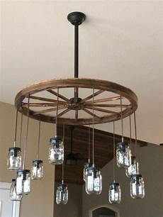 Gold Wagon Wheel Chandelier