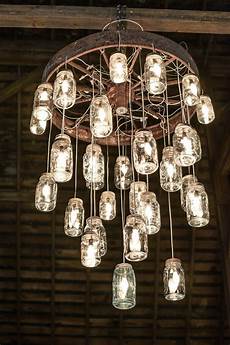 Gold Wagon Wheel Chandelier