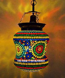 Mosaic Brass Lamps