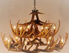 White Antler Chandelier